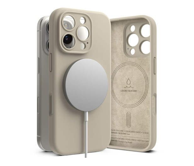 Ringke Silicone Magnetic Magsafe do iPhone 16 Pro Stone 8809961789984 - 1278064 - zdjęcie 2